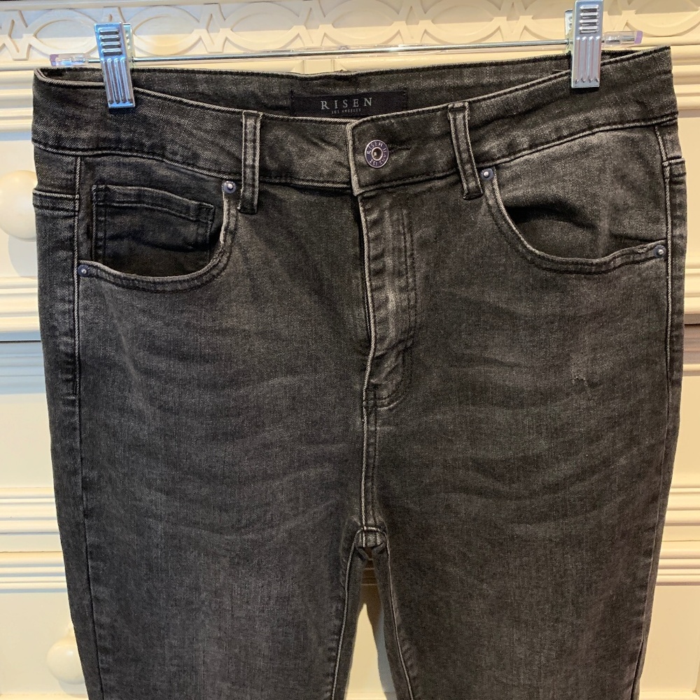 973 - Risen Charcoal/Black Skinny Jeans